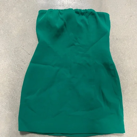 green dress meshki Claire Satin Drape Back Maxi Dress with Split - Green main image 1
